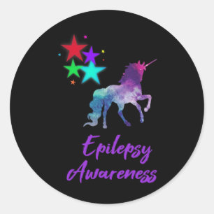 Sticker Rond Ruban Violet de Sensibilisation à l'Épilepsie 2