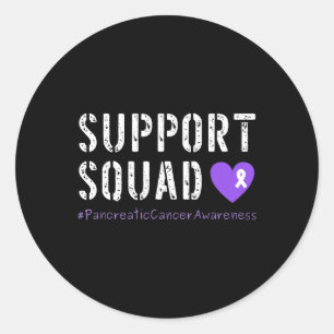 Sticker Rond Ruban Violet Hommes Femmes Enfants Cancer Pancréat