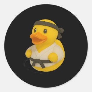 Sticker Rond Rubber Duck Karate Duckie Hommes Femmes Enfants