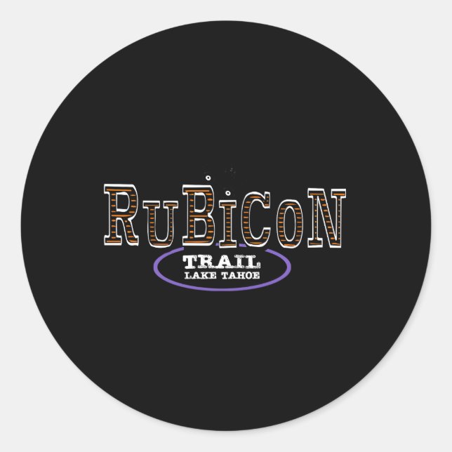 Sticker Rond Rubicon Trail Off Road Lake Tahoe California (Devant)