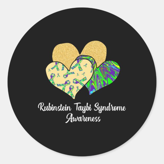 Sticker Rond Rubinstein Taybi La Sensibilisation Au Syndrome Rt (Devant)