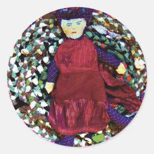 Sticker Rond Rubra la reine du Rag