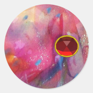 STICKER ROND RUBY ABSTRAIT