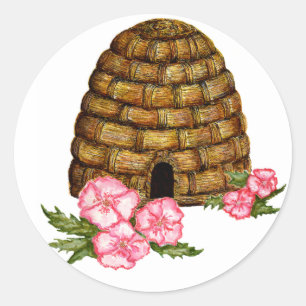 Sticker Rond ruche hawaïenne