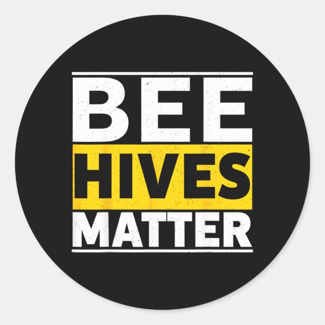Sticker Rond Ruches d'abeilles (Devant)