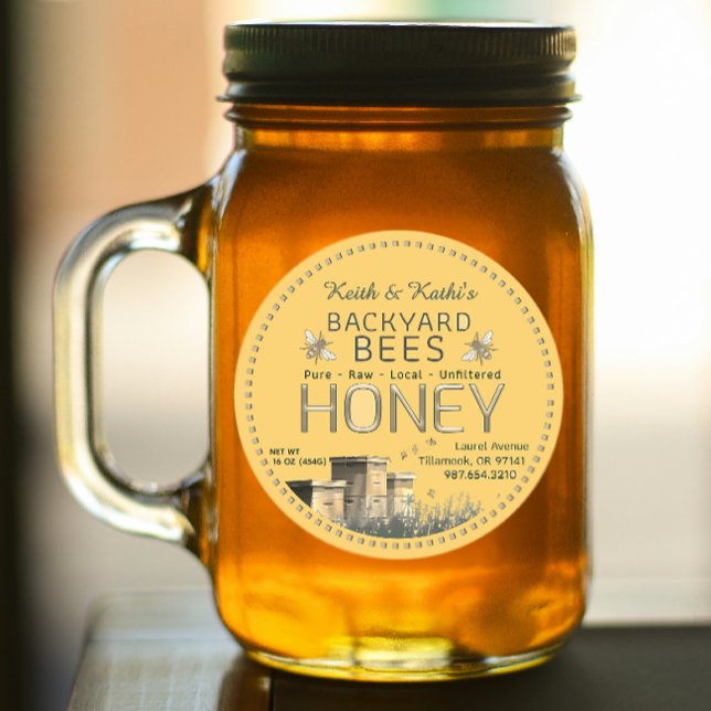 Sticker Rond ruches d'abeilles jardins et petites abeilles sur  (Créateur téléchargé)