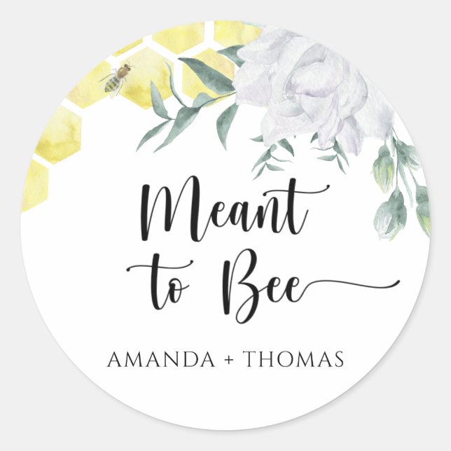 Sticker Rond Ruches - Faits pour les abeilles (Devant)