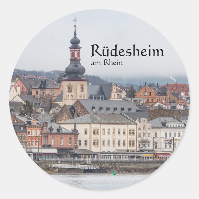 Sticker Rond Rüdesheim am Rhein - Allemagne (Devant)