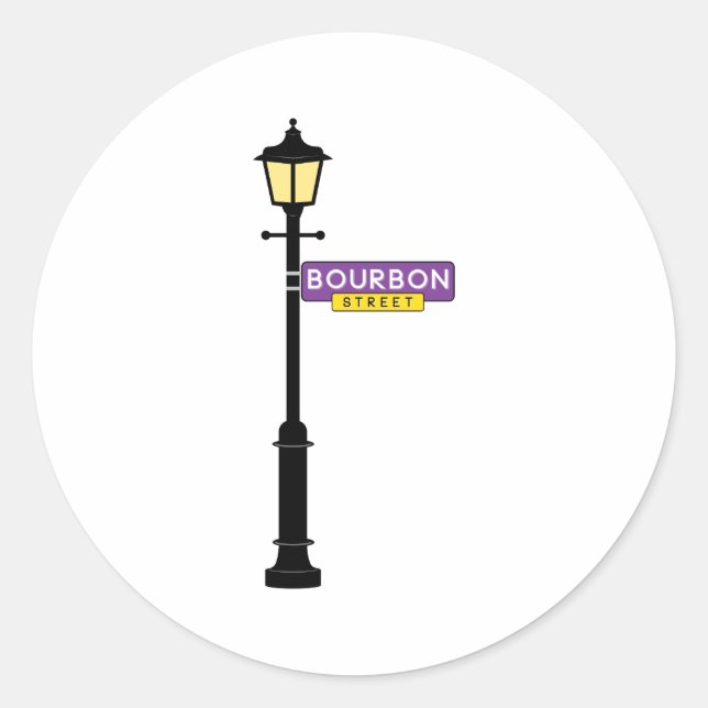 Sticker Rond Rue Bourbon (Devant)