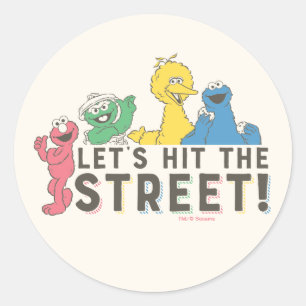 Sticker Rond Rue Sésame Allons dans la rue !