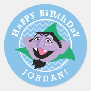 Sticker Rond Rue Sésame   Anniversaire du Comte von Compte