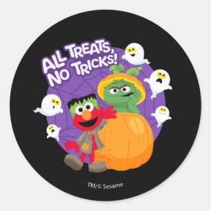 Sticker Rond Rue Sésame Tous les friandises, pas de farces !