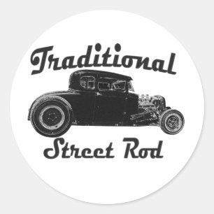 Sticker Rond Rue traditionnelle Rod