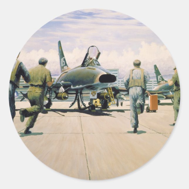 Sticker Rond Ruée à Phan Rang par William S. Phillips (Devant)