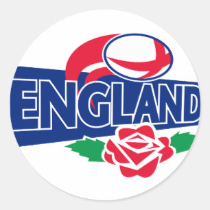 Sticker Rond rugby ball anglais rose anglais
