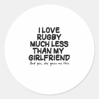 Sticker Rond Rugby Boyfriend cool anniversaire Idée cadeau pour