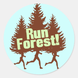 Sticker Rond Run Forest