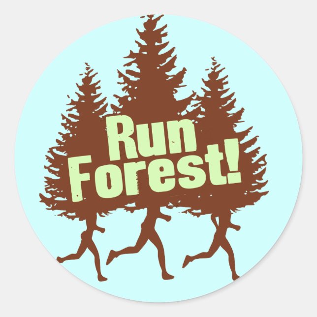 Sticker Rond Run Forest (Devant)