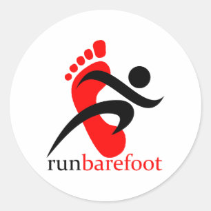 Sticker Rond runbarefoot