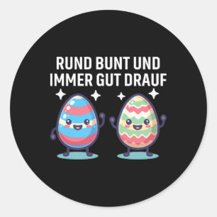 Sticker Rond Rund Bunt Und Immer Gut Drauf Mignons œufs de Pâqu