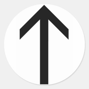 STICKER ROND RUNE DE TEIWAZ