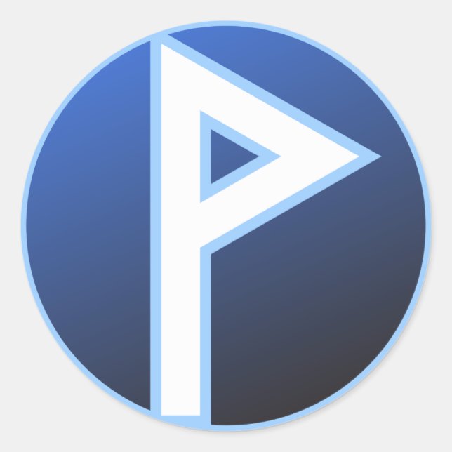 Sticker Rond Rune Wunjo Wynn (Devant)