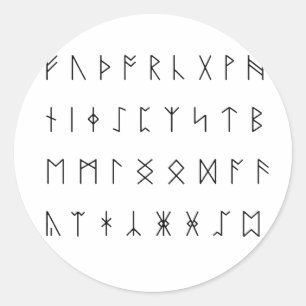 Sticker Rond Runes anglo-saxonnes