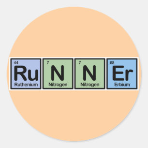 Sticker Rond Runner fait d'éléments