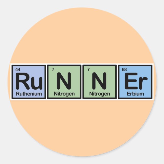 Sticker Rond Runner fait d'éléments (Devant)