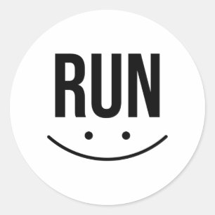 Sticker Rond Running drôle, Running art, Running sports