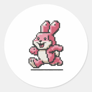 Sticker Rond Runny Bunny