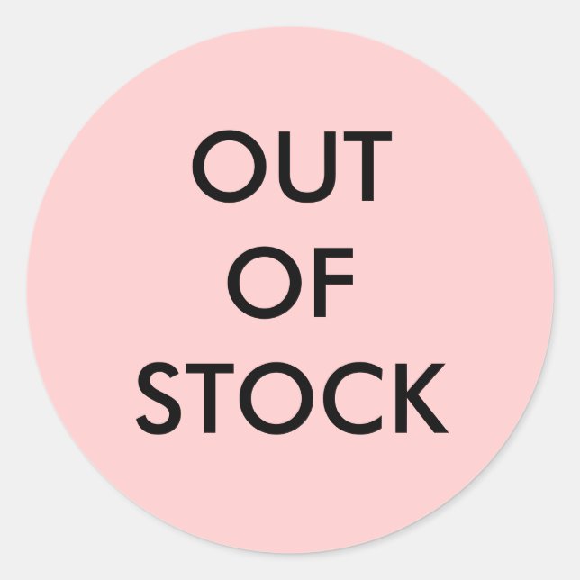 Sticker Rond RUPTURE DE STOCK Épuisé (Devant)
