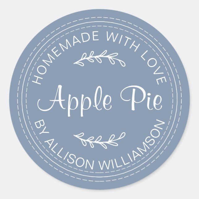 Sticker Rond Russe fait maison Produits de boulangerie Apple Pi (Devant)