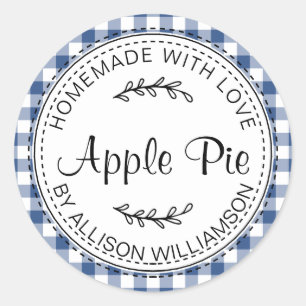 Sticker Rond Russe fait maison Produits de boulangerie Apple Pi