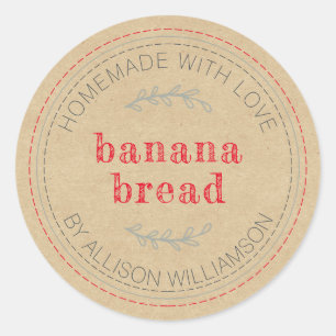 Sticker Rond Russe fait maison Produits de boulangerie Apple Pi