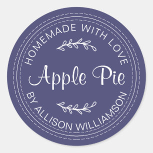 Sticker Rond Russe fait maison Produits de boulangerie Pomme Ta