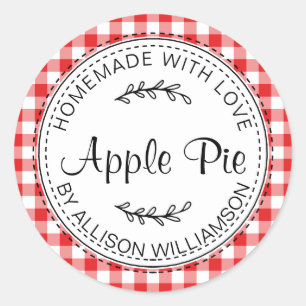 Sticker Rond Russe fait maison Produits de boulangerie Pomme ta