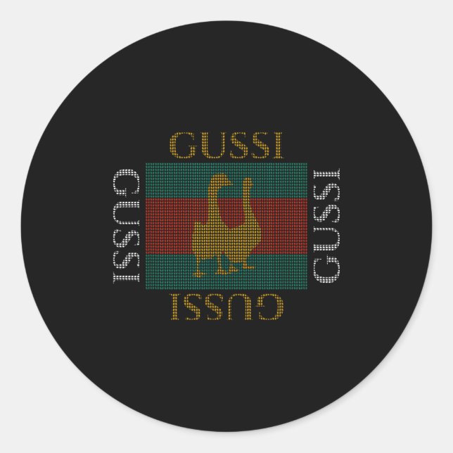 Sticker Rond Russia Gussi Russian Goose Russia Christmas Gift  (Devant)