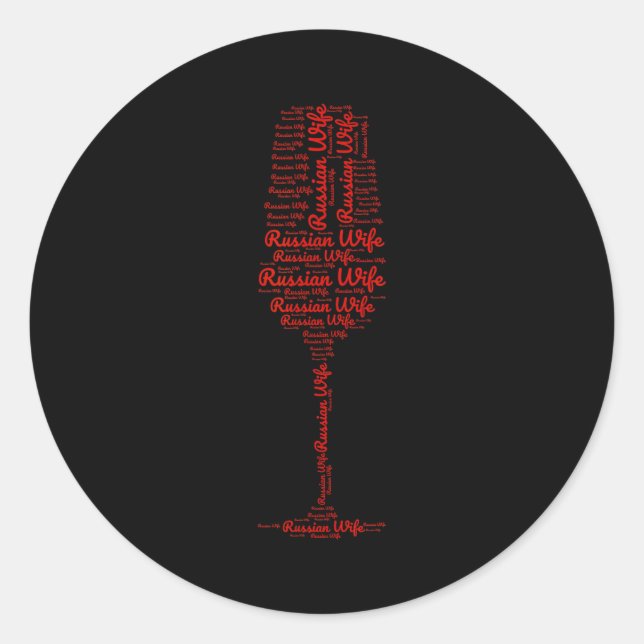 Sticker Rond Russian Wife Happy Russian Life Women Russia Russi (Devant)