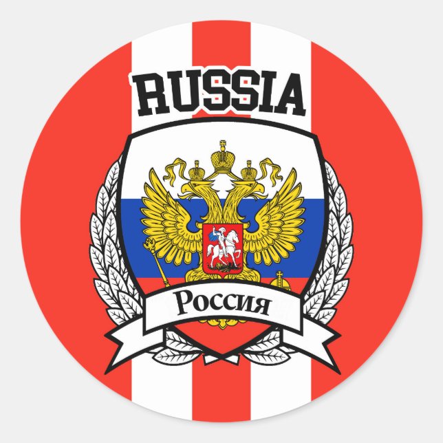 Sticker Rond Russie (Devant)