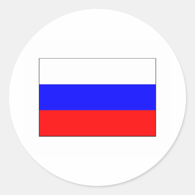 Sticker Rond Russie FLAG International (Devant)