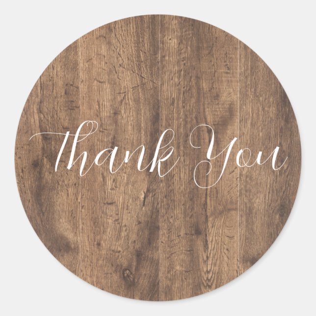 Sticker Rond Rustic Gold Eucalyptus & White Floral Wedding (Devant)