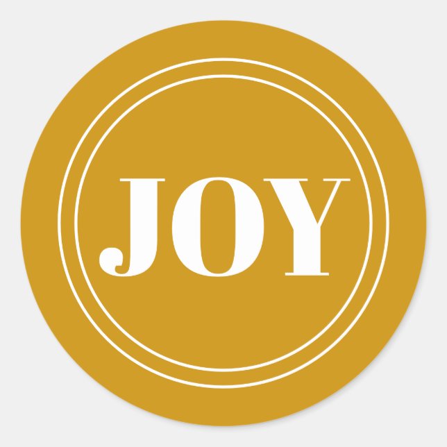 Sticker rond Rustic Gold Joy (Devant)