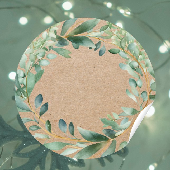 Sticker Rond Rustic kraft Blank Christmas jam ingredient Label (Créateur téléchargé)