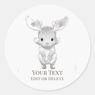 Sticker Rond *~* Rustique AP49 Cartoon Bébé MooseSticker