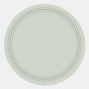 Sticker Rond Rustique Écriture Simple Pastel Vert Sur Mesure