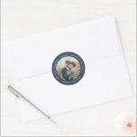 Sticker Rond Rustique élégant mariage Merci photo en faveur<br><div class="desc">Elégant phoques Mariage photo Merci,  faveur,  autocollants. Vous pouvez ajouter votre propre photo,  message,  noms et date de mariage pour créer un autocollant très personnel et unique.</div>