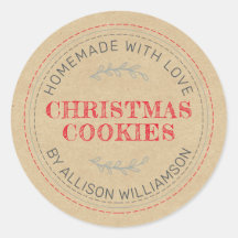 Rustique fait maison de Noël Cookies Kraft Papier