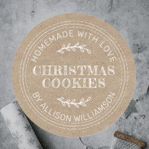 Rustique fait maison de Noël Cookies Kraft Papier