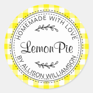 Sticker Rond Rustique fait maison Produits de boulangerie Citro